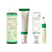 Daily Purifying Treatment Toner, Dark Spot Correcting Glow Serum, Vegan Collagen Eye Serum, Complete No-Stress Physical Sunscreen V.3